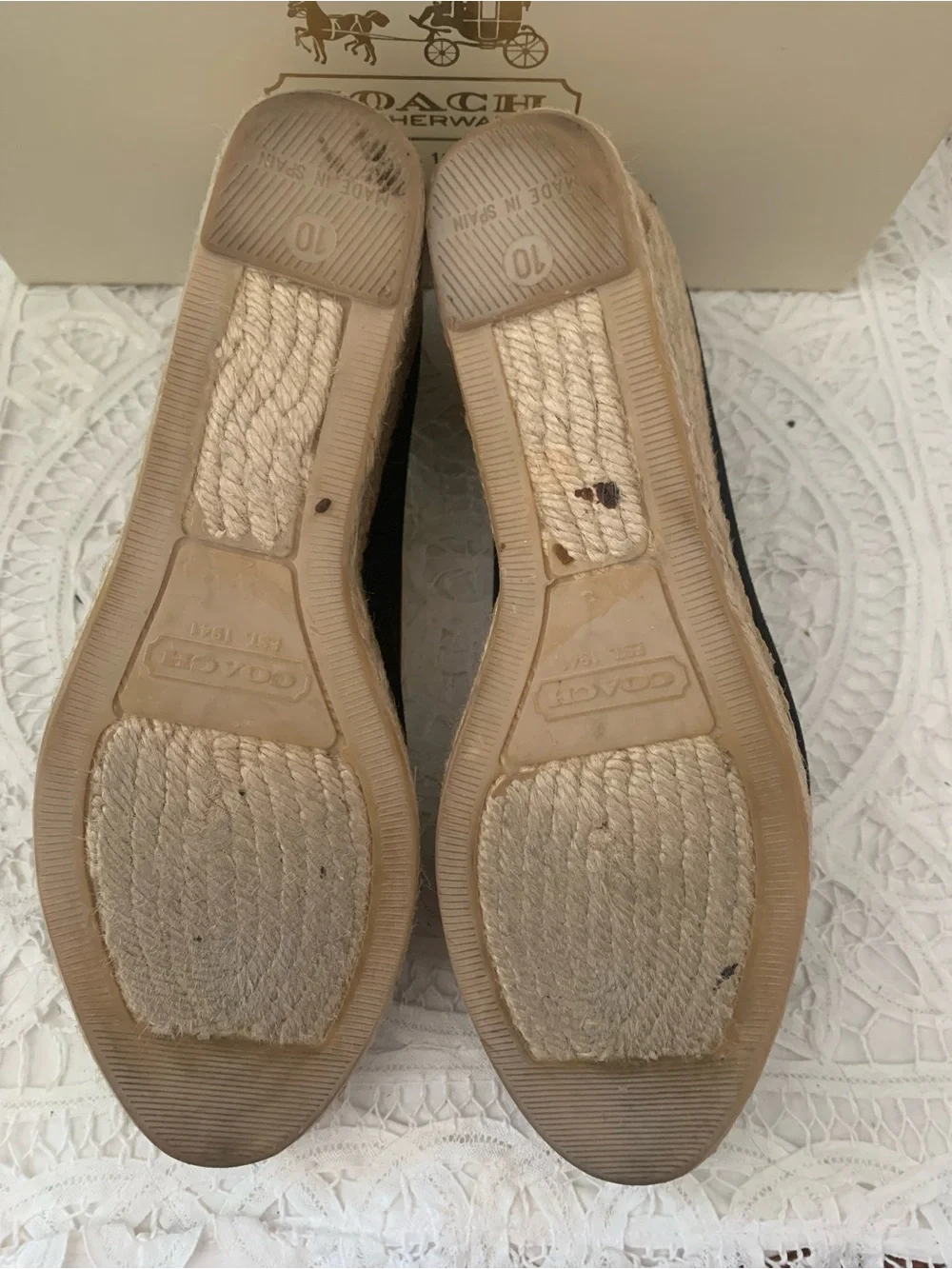 Coach black canvas